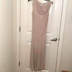 Nine West Striped Drape Dress, Beige, size small.